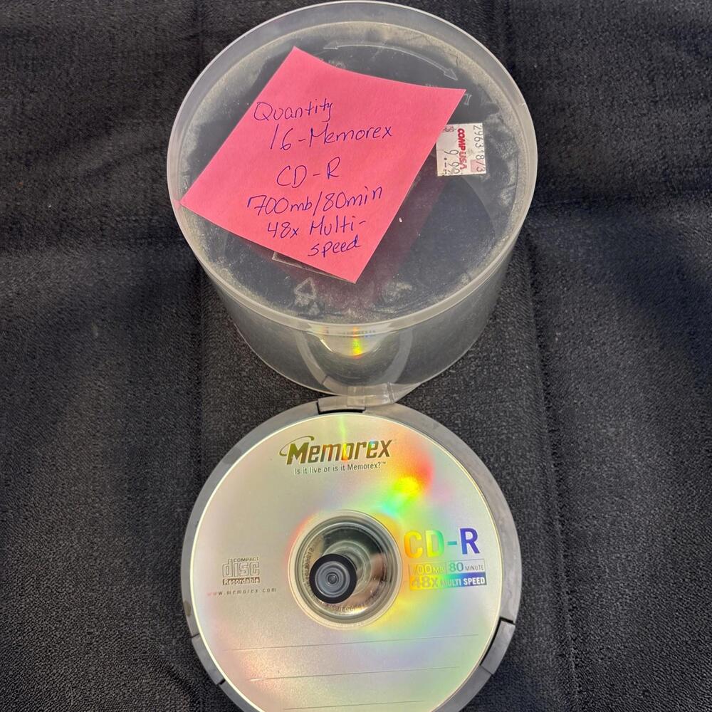 Memorex Cool Colors CD-R 52X 700MB 80 min 16ct